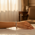 Load image into Gallery viewer, Pulsera de cuarzo ahumado en plata 925 | Joyería de uso diario para mujer
