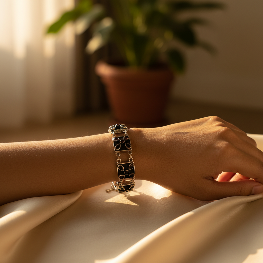 925 Silver Citrine Bracelet for Women | Statement Jewelry