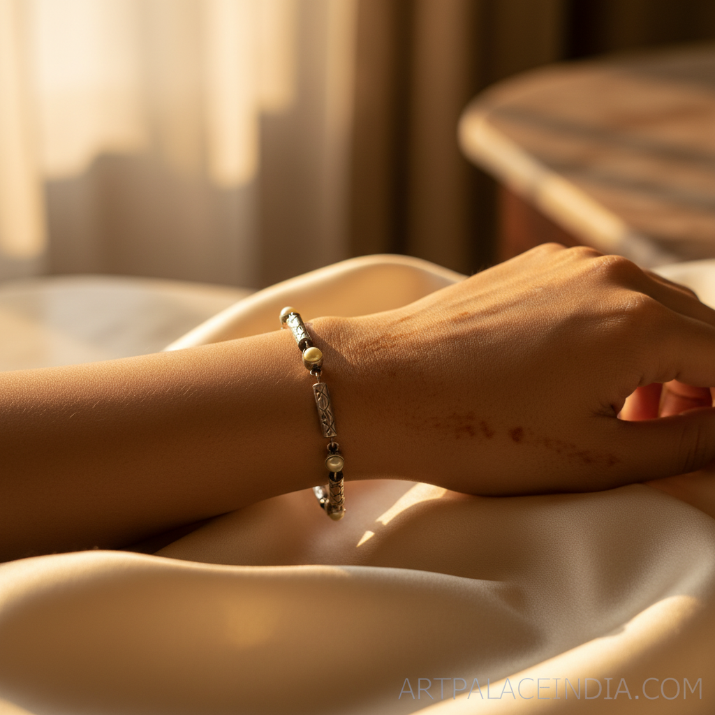 925 silver pearl bracelet for women | delicate jewelry gift