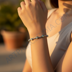 Load image into Gallery viewer, 925 Silver Bracelet with Green Gemstones | Women&#39;s Jewelry Gift
