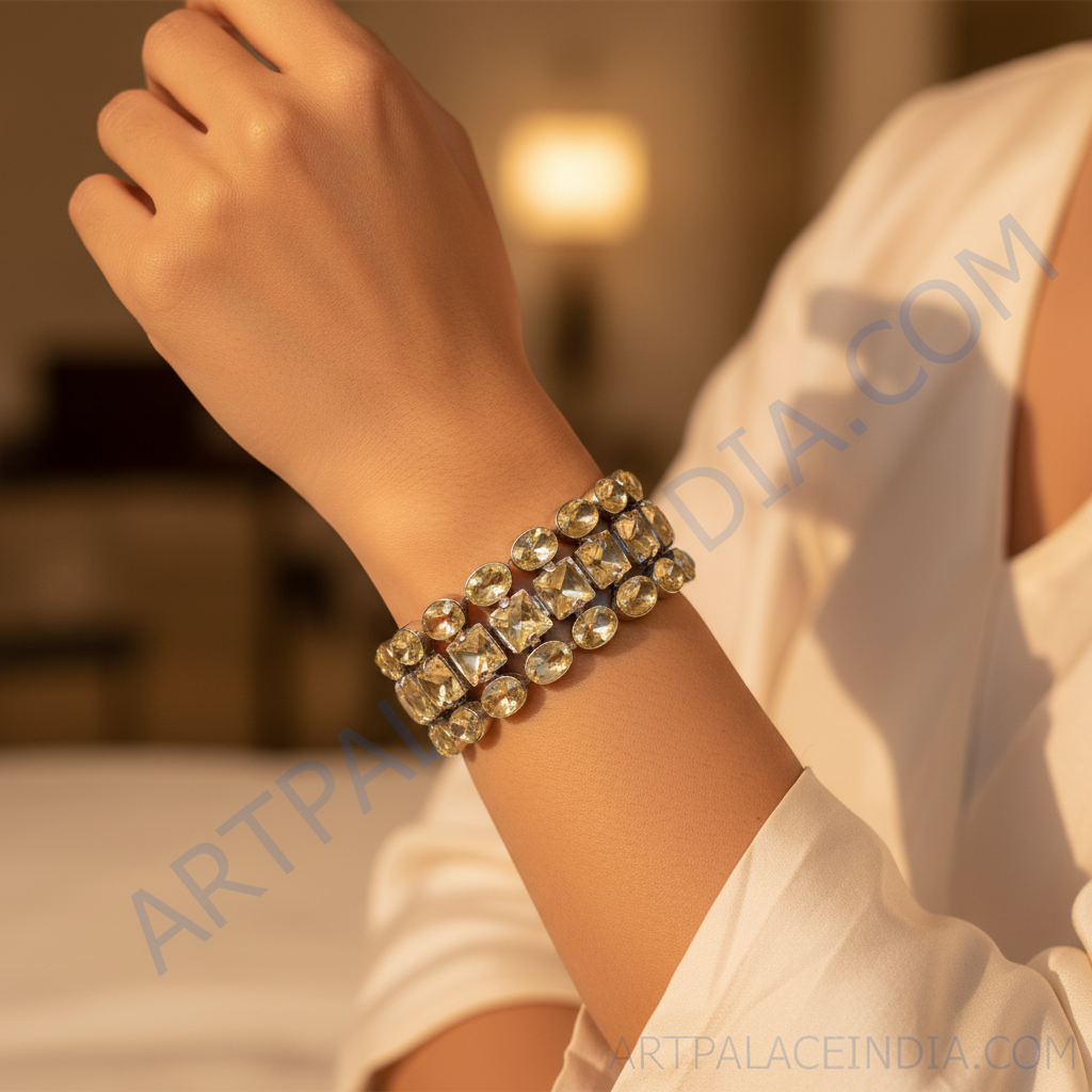 Silver citrine bracelet | women's gemstone jewelry