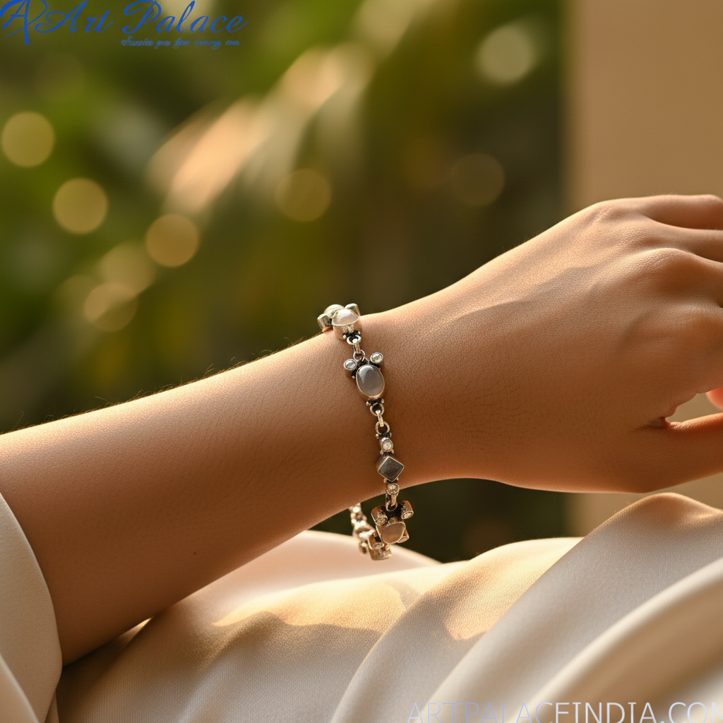 925 silver moonstone bracelet for women | delicate jewelry gift