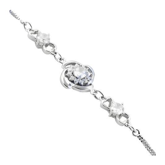 925 Sterling Silver Cubic Zircon Bracelet Gorgeous Cz Bracelet Classic Cz Bracelet