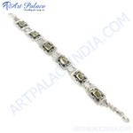 Load image into Gallery viewer, 925 sterling silver bracelet featuring citrine gemstones, designed for women&#39;s fashion jewelry.
