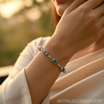 Load image into Gallery viewer, 925 Silver Aquamarine Bracelet for Women | Gemstone Jewelry
