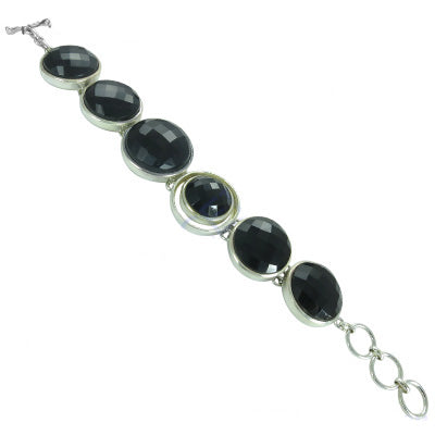 925 silver onyx bracelet for women | statement jewelry