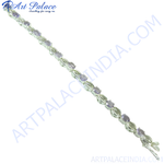 Load image into Gallery viewer, Sterling silver chain bracelet with oval-cut purple amethyst gemstones, perfect for women&#39;s jewelry.
