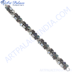 Load image into Gallery viewer, Silver chain bracelet with a variety of colorful gemstones, perfect for any occasion.
