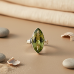 Load image into Gallery viewer, 925 Silver Green Gemstone Pendant | Marquise Cut | Women's Jewelry
