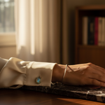 Load image into Gallery viewer, 925 Silver Moonstone Cufflinks for Men | Gemstone Cuff Links
