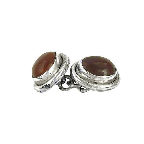 Silver Carnelian Cufflinks for Men | Formal Jewelry Gift