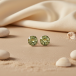 Load image into Gallery viewer, 925 Silver Green Amethyst Stud Earrings for Women | Gift
