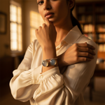 Load image into Gallery viewer, Silver Cufflinks with Gray Gemstone | Men&#39;s Wedding Gift
