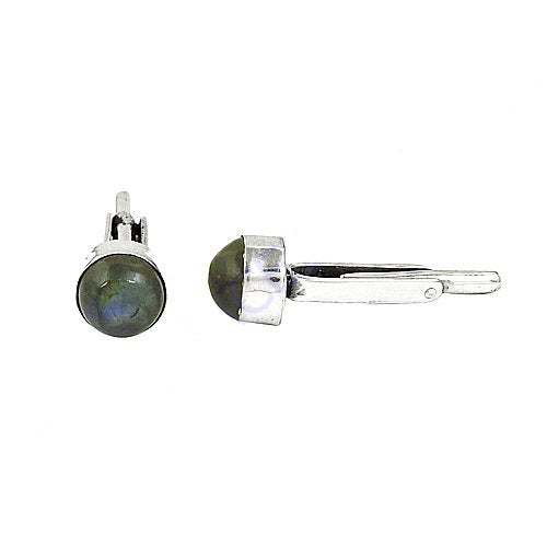 Silver labradorite cufflinks for men | formal wear jewelry
