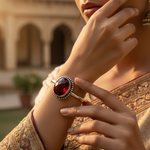 Load image into Gallery viewer, Silver Carnelian Cufflinks for Men | Formal Wear Jewelry
