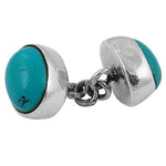 将图像加载到图库查看器中， 925 Sterling Silver Turquoise Cufflinks | Men's Jewelry Gift
