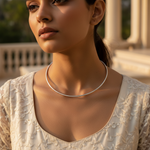 将图像加载到图库查看器中， Silver Choker Necklace | 925 Sterling Silver | Minimalist Jewelry
