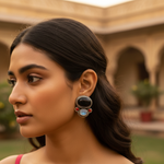 Load image into Gallery viewer, 925 Silver Onyx &amp; Moonstone Earrings for Women | Gemstone Jewelry
