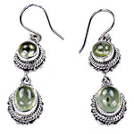 Load image into Gallery viewer, 925 Silver Prehnite Dangle Earrings for Women | Gemstone Jewelry
