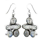 将图像加载到图库查看器中， 925 Silver Moonstone Drop Earrings for Women | Dangle Earrings
