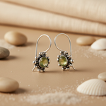 Load image into Gallery viewer, 925 Silver Green Gemstone Earrings for Women | Dangle Earrings
