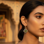 Load image into Gallery viewer, 925 Silver Green Gemstone Earrings for Women | Dangle Earrings

