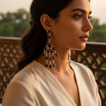 Load image into Gallery viewer, 925 Silver Amethyst Chandelier Earrings for Women | Gift
