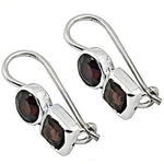 将图像加载到图库查看器中， 925 Silver Garnet Drop Earrings for Women | Gemstone Jewelry
