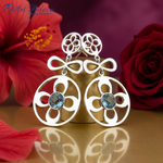 Load image into Gallery viewer, 925 Silver Blue Topaz Earrings | Floral Design | Women&#39;s Jewelry
