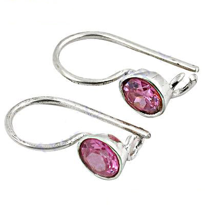 925 Silver Pink Topaz Earrings for Women | Gemstone Jewelry