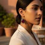 将图像加载到图库查看器中， Ruby Earrings in 925 Silver | Gemstone Jewelry for Women
