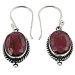 将图像加载到图库查看器中， Ruby Earrings in 925 Silver | Gemstone Jewelry for Women
