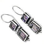 将图像加载到图库查看器中， 925 Silver Amethyst Drop Earrings for Women | Gemstone Jewelry
