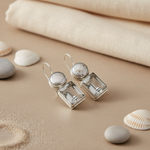 Load image into Gallery viewer, 925 Silver Pearl &amp; Quartz Earrings | Women's Elegant Jewelry
