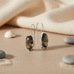 Load image into Gallery viewer, 925 Silver Smoky Quartz Drop Earrings for Women | Gift
