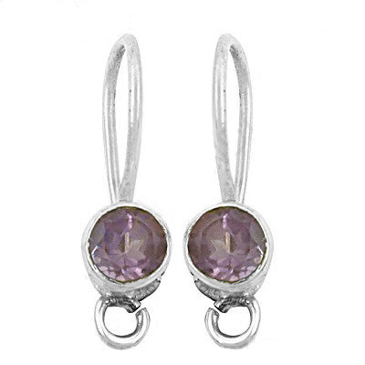 925 silver amethyst drop earrings for women | gemstone jewelry