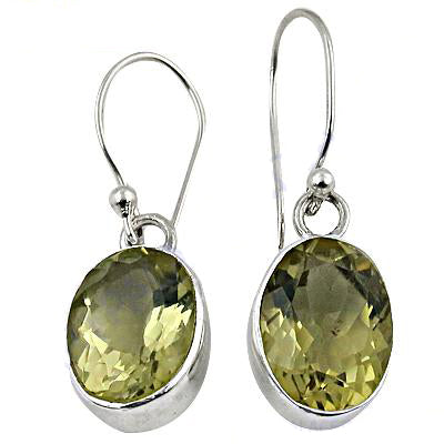 925 silver citrine drop earrings for women | gemstone jewelry
