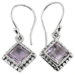 将图像加载到图库查看器中， 925 Silver Amethyst Drop Earrings | Women's Jewelry Gift
