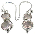 将图像加载到图库查看器中， 925 Sterling Silver Rose Quartz Earrings | For Women | Gift
