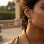 将图像加载到图库查看器中， 925 Silver Peridot Drop Earrings for Women | Dangle Earrings
