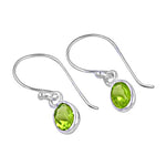 将图像加载到图库查看器中， 925 Silver Peridot Drop Earrings for Women | Dangle Earrings
