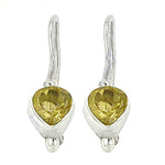 将图像加载到图库查看器中， 925 Silver Citrine Teardrop Earrings for Women | Dangle Earrings
