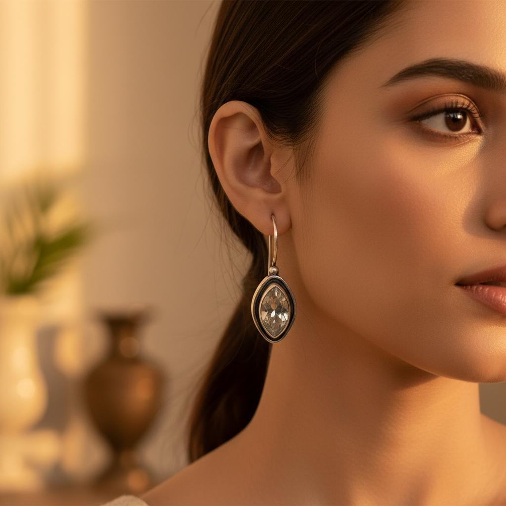 925 Silver Cubic Zirconia Drop Earrings for Women | Gift