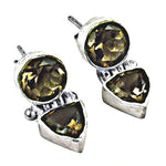 将图像加载到图库查看器中， 925 Silver Smoky Quartz Earrings for Women | Gemstone Jewelry
