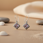 Load image into Gallery viewer, 925 Silver Amethyst Drop Earrings for Women | Gemstone Jewelry
