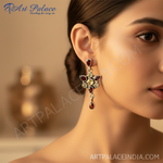 Load image into Gallery viewer, 925 Sterling Silver Gemstone Earrings for Women | Floral Design
