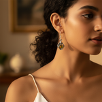 Load image into Gallery viewer, 925 Silver Amber Drop Earrings | Gemstone Jewelry for Women
