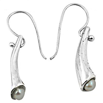 925 silver pearl drop earrings for women | elegant jewelry