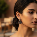 将图像加载到图库查看器中， 925 Silver Garnet Flower Earrings | Women's Jewelry Gift
