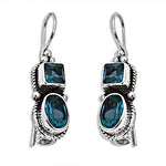 将图像加载到图库查看器中， 925 Sterling Silver Blue Topaz Earrings | For Women | Gift
